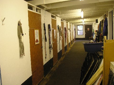 Inside Baltree kennels.